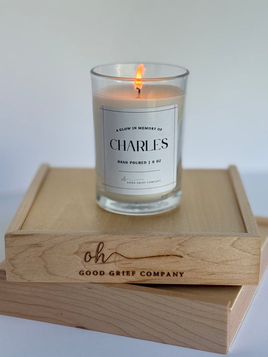 Light of Remembrance – Personalized Memorial Candle